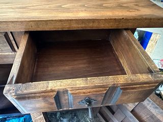 Mueble salón madera-metal estilo rústico