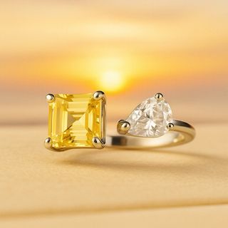 Pendientes de Citrino Radiante en Plata de Ley