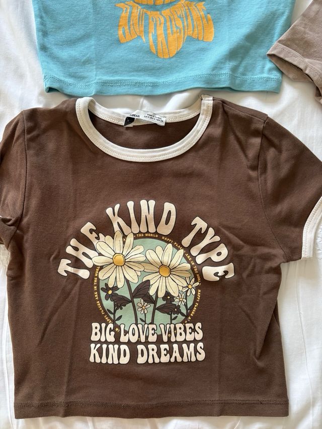 3 camisetas Pull&Bear - tops cortos