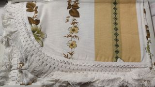 Colcha cama 90cm - beige/blanco