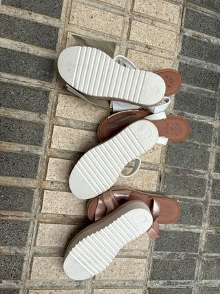 pack de mallorquinas  POPA blancas y oro rosa nº40