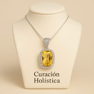 Collar de Citrino Encantado con Cuarzo Blanco