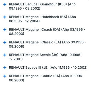 Juego cable bujias RENAULT LAGUNA MEGANE ESPACE