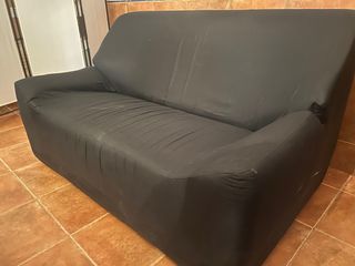 Sofá 2 plazas - Negro - Como nuevo