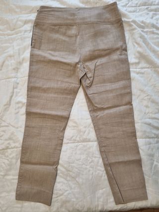 Pantaloni lino beige eleganti