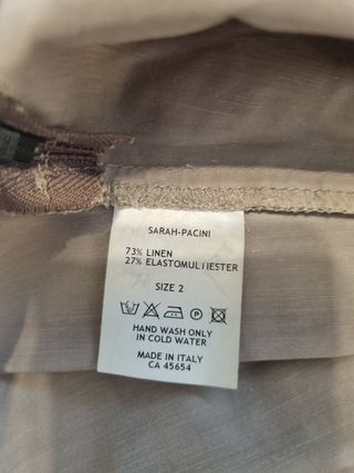 Pantaloni lino beige eleganti