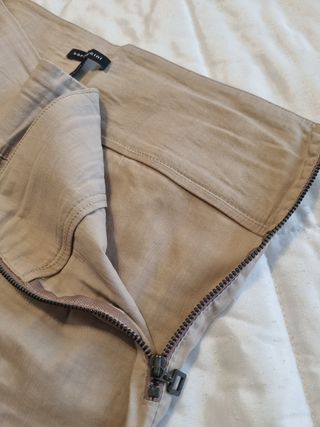 Pantaloni lino beige eleganti