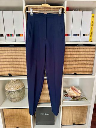 Pantalones pinzas Zara - Azul marino