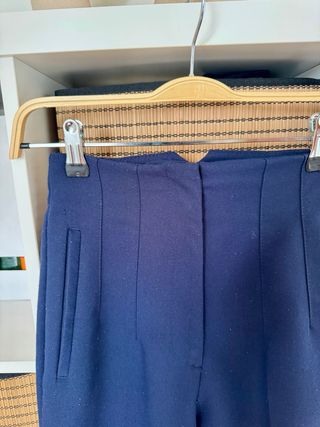 Pantalones pinzas Zara - Azul marino