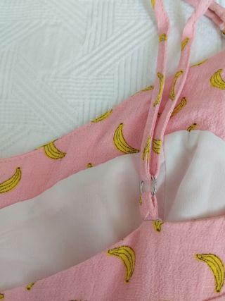 Mono corto rosa estampado