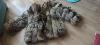 Chaquetón piel beige