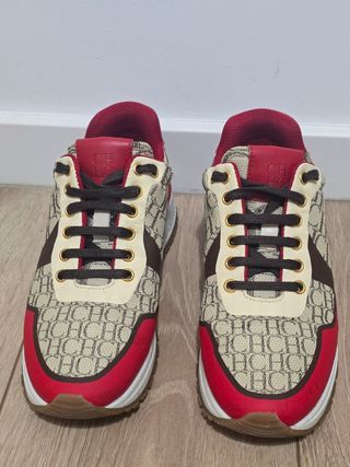 Zapatillas Carolina Herrera - Beige y Rojo