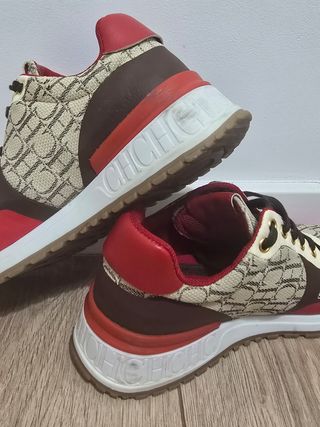 Zapatillas Carolina Herrera - Beige y Rojo