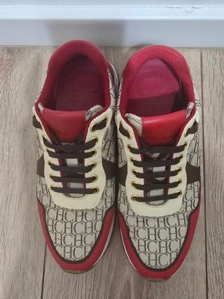 Zapatillas Carolina Herrera - Beige y Rojo