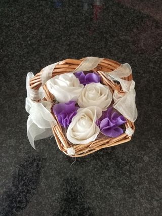 Cestinho Flores Casamento - Vime