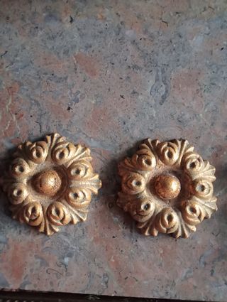 Terminaciones de barra cortina doradas - 4uds