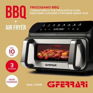 Freidora aire G3 Ferrari BBQ 10L inox 2000W