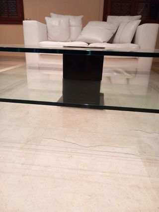 Mesa centro cristal elegante - 120x120cm Negociabl