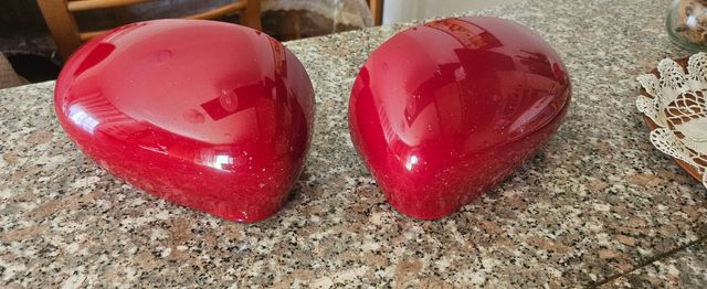 Coppia Calotte Specchietti Fiat 500 Rosse
