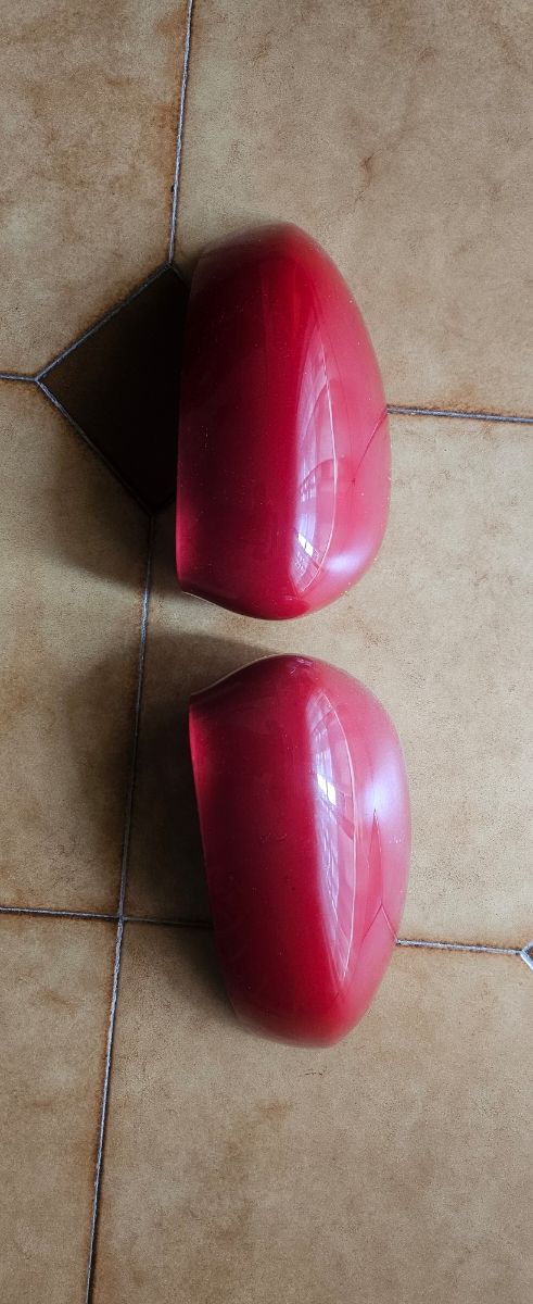 Coppia Calotte Specchietti Fiat 500 Rosse