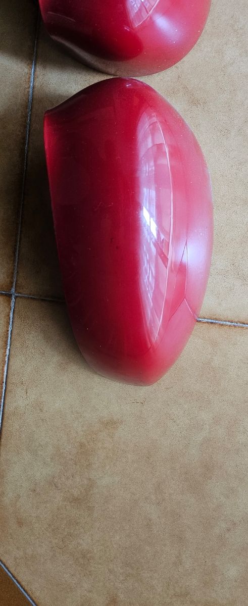 Coppia Calotte Specchietti Fiat 500 Rosse