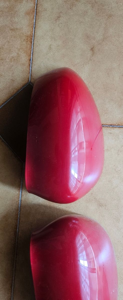 Coppia Calotte Specchietti Fiat 500 Rosse