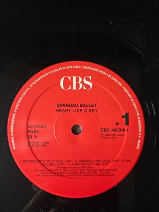 Vinilo Spandau Ballet - Heart Like a Sky