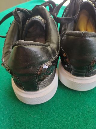 Scarpe paillettes nere sportive
