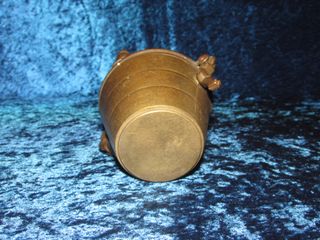 Antiguo ponderal vasos bronce 9 piezas XVIII-XIX