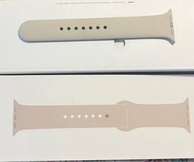 Correa Apple Watch Beige 44mm/45mm y blanca