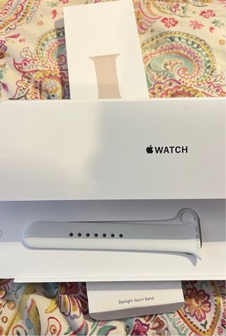 Correa Apple Watch Beige 44mm/45mm y blanca