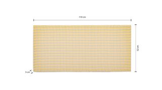 Cabecero cama Vichy amarillo