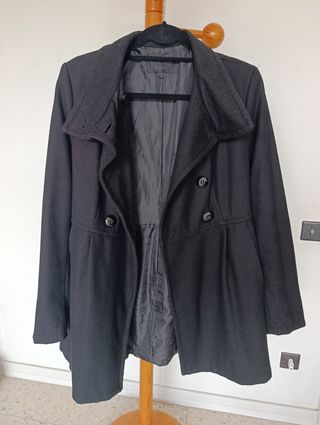 Abrigo negro mujer talla XL