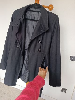 Abrigo negro mujer talla XL