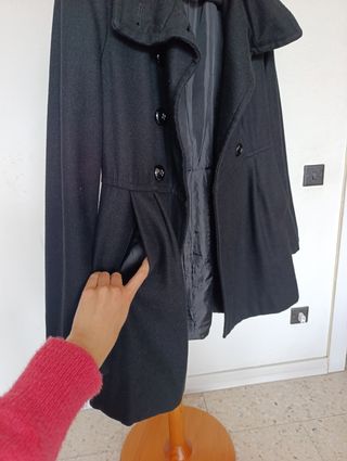 Abrigo negro mujer talla XL