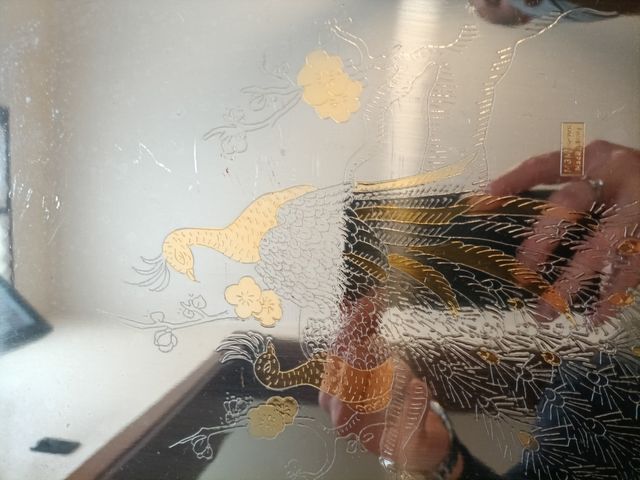 Vassoio metallo dorato e argento