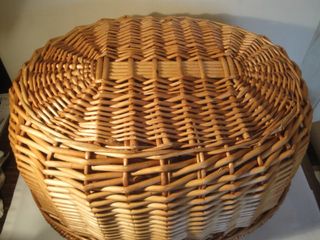 Cesta mimbre ovalada, 2 asas. Nueva