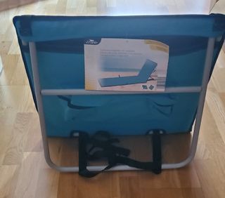 Tumbona playa plegable azul / Hamaca / Silla playa