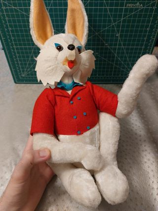 Bianconiglio in pannolenci Vintage