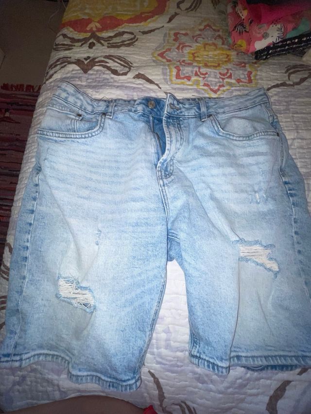 Shorts vaqueros rotos | Azul claro