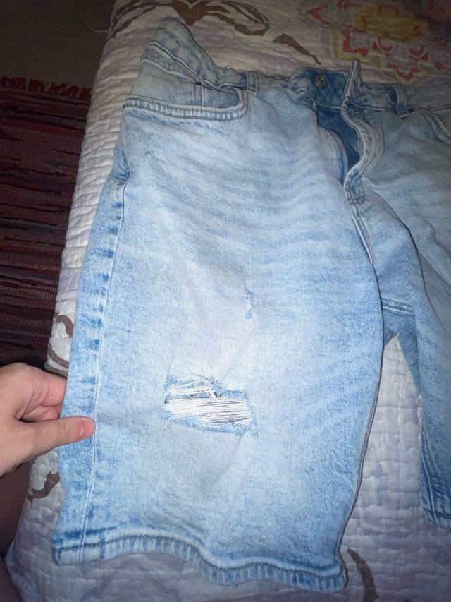 Shorts vaqueros rotos | Azul claro