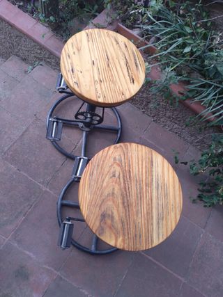 6 Taburetes industriales vintage