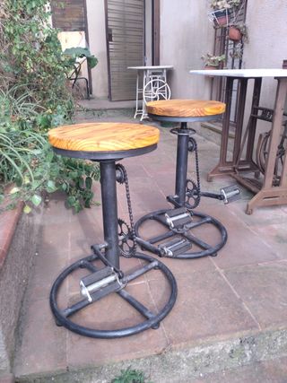 6 Taburetes industriales vintage