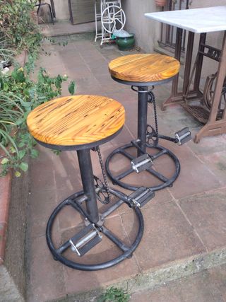 6 Taburetes industriales vintage