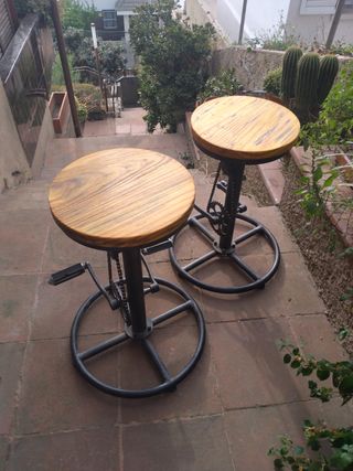 6 Taburetes industriales vintage