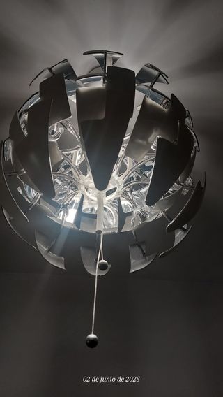 Lámpara techo blanca plata de 35 cms