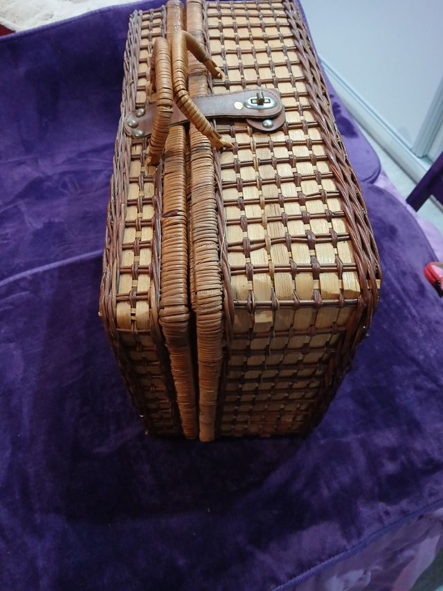 Cesta pícnic vintage multicolor