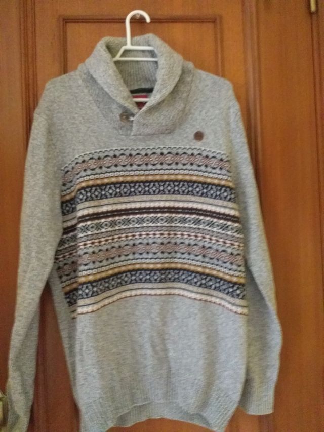 Jersey cuello alto - Gris multicolor