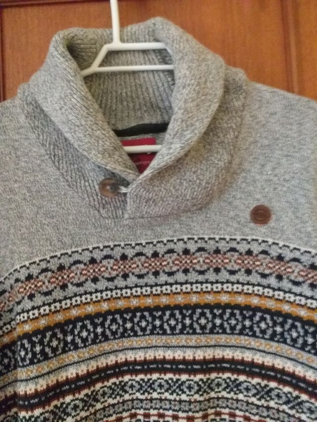 Jersey cuello alto - Gris multicolor