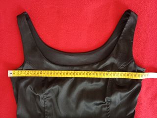 Vestido negro y verde agua